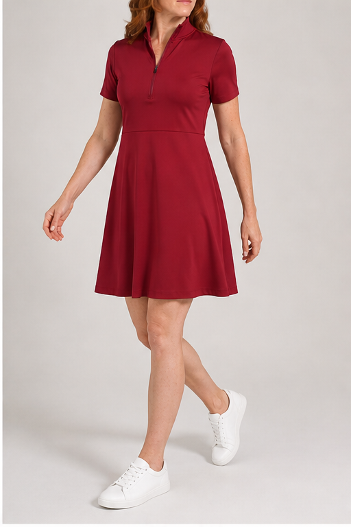 Betty: Quarter Zip Dress